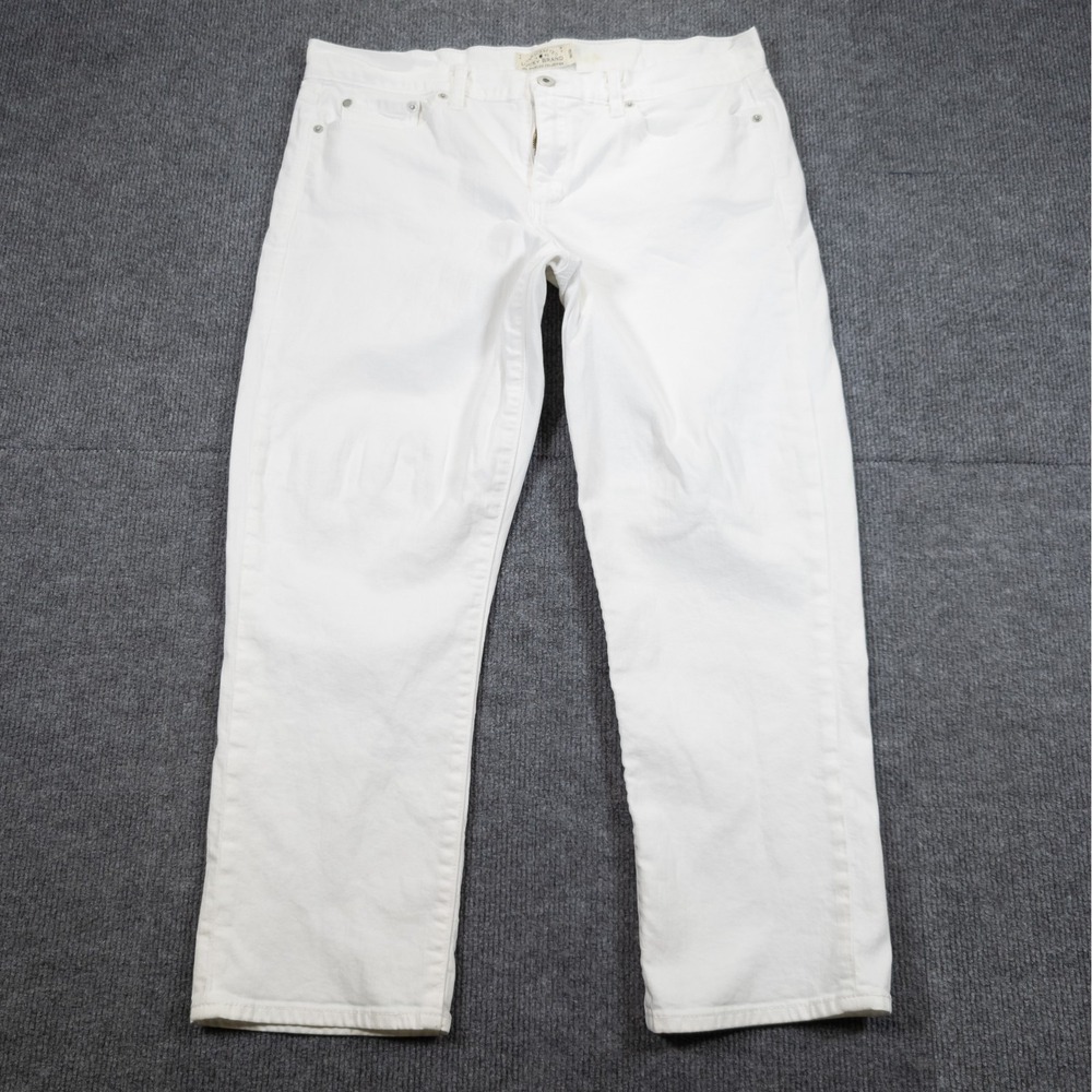 Lucky Brand Sweet Crop Jeans Womens 14 White Cropped Stretch Denim Pants